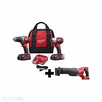 MILWAUKEE M18 2-Tool Kit and EXTRA M18 Recip Saw, 380JW7