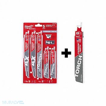 MILWAUKEE Saw Blade Set/Reciprocating Saw Blade, 380PW9