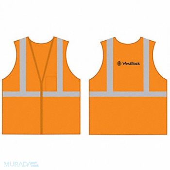 PROTECTIVE INDUSTRIAL PRODUCTS WestRock Breakaway Vest L Orange, 381HD4