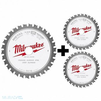 MILWAUKEE Stainless Circ Saw Blade 5-3/8, 382YW0