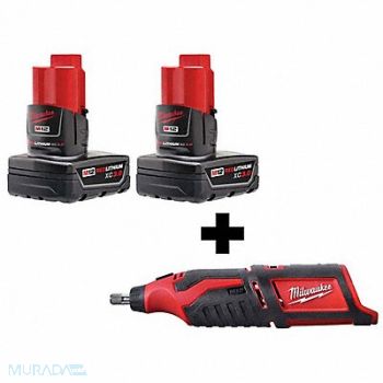 MILWAUKEE M12 Battery Pack M12 Rotary Tool, 382YX8