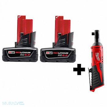MILWAUKEE M12 Battery M12 Battery M12 Ratchet, 382ZA3