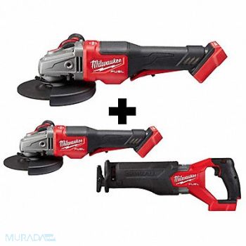 MILWAUKEE M18 Fuel (2) 4.5-6 Grinders and SAWZALL, 382ZG5