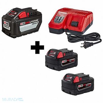 MILWAUKEE M18 HD12.0 Rapid Charger M18 XC5.0 2PK, 384NM0