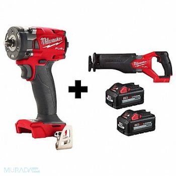 MILWAUKEE Impact 3/8 M18 SAWZALL M18 XC6.0 2PK, 384NM7