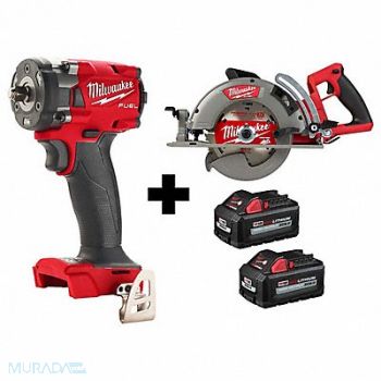 MILWAUKEE Impact 3/8 7-1/4 C Saw M18 XC6.0 2PK, 384NN1