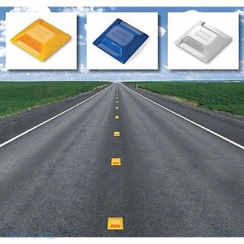 TAPCO Pavement Marker Amber 1 Way 4 in PK100, 38A881