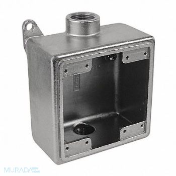 CALBRITE Weatherproof Box 2Gang 3/4 Hub 45cu. in, 38AX93