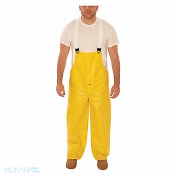 TINGLEY Rain Bib Overall Unrated Yellow XL, 8ZE83