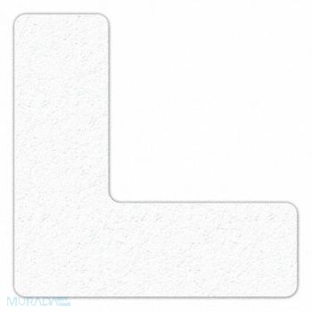 INCOM MANUFACTURING Floor Tape White 6 inx6 in L PK25, 38CE50