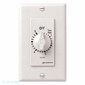 INTERMATIC Timer Spring Wound 6 Hr SPST, 38D064