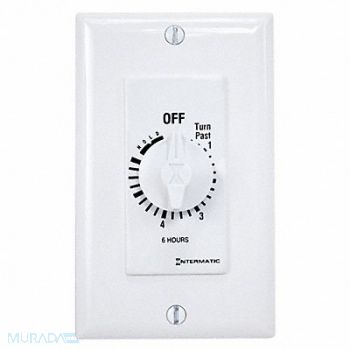 INTERMATIC Timer Spring Wound 6 Hr Hold Feature, 38D065