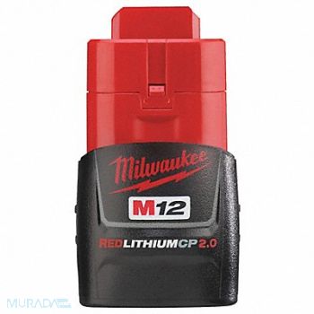 MILWAUKEE Battery Pack (1) 2.0 Ah Li-Ion, 38D763