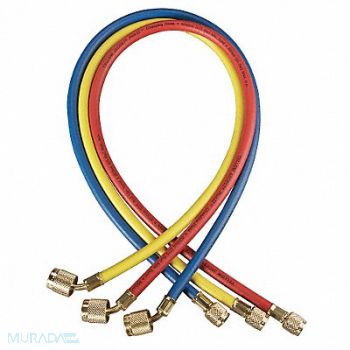YELLOW JACKET Manifold Hose Set 72 In Red Yellow Blue, 38D877