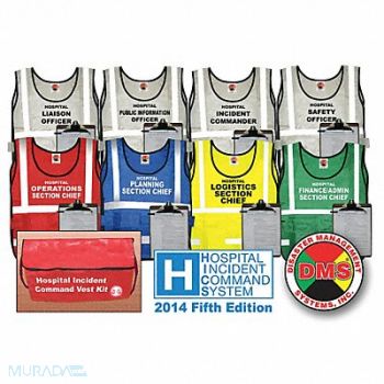 DISASTER MANAGEMENT SYSTEMS Safety Vest Assorted HCIC Universal, 38E589