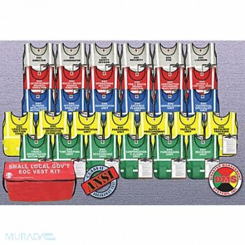 DISASTER MANAGEMENT SYSTEMS Safety Vest Assorted Emer Ops Universal, 38E630