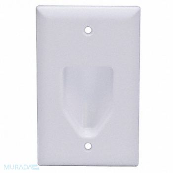 MONOPRICE Wall Plate Cable Recessed 1G Wht, 38F877