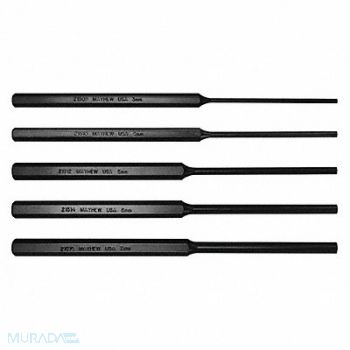 MAYHEW Pin Punch Set 5-Piece Steel, 38GN91
