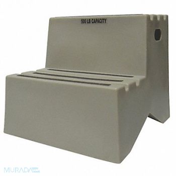 DPI J4024 Step Stand 2 Steps Polyethylene Gray, 38GT97