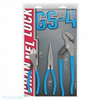 CHANNELLOCK Plier Set Dipped 3 Pcs, 38GU18