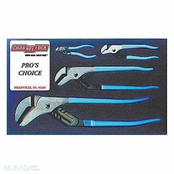 CHANNELLOCK Tongue and Groove Plier Set Dipped 4Pcs., 38GU20