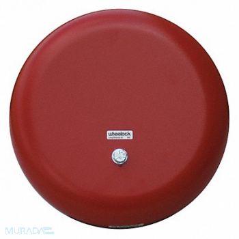 WHEELOCK Bell 115VAC Red 10 in H, 38GV02