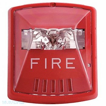 WHEELOCK Strobe 12/24VDC Red 5-15/64 in H, 38GV21