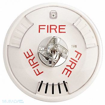 WHEELOCK Horn Strobe 12/24VDC White 6-11/16 in H, 38GV26