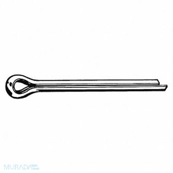 GRAINGER APPROVED Cotter Pin 2.5mmDx16mm L Steel PK50, 41KG29