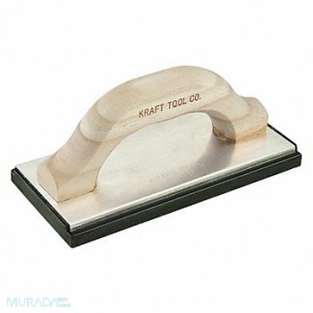 KRAFT TOOL Molded Rubber Float 10inx4in Wood Handle, 38LY47