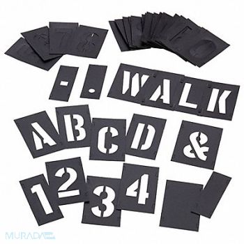 C.H. HANSON Stencil Set 2IN 46 Pieces Interlocking, 38M388