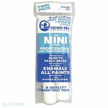 PREMIER Mini Roller Cover 6 1/2 L 1/4 Nap PK2, 38M517