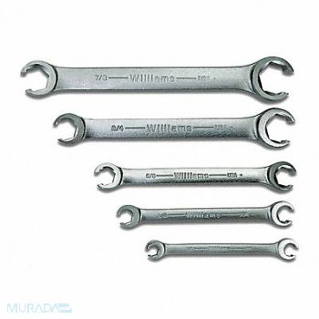 WILLIAMS Flare Nut Wrench Set, 38N291