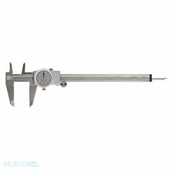 TESA BROWN SHARPE Dial Caliper Range 0 to 8In Jaw 1.9In, 38N915