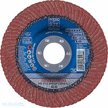PFERD Fiber Disc 4 1/2 in Dia 7/8in Arbor, 38NG77