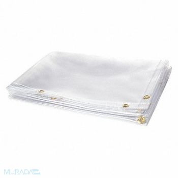 STEINER Barrier Curtain 8 ft W x 6 ft H Clear, 38RL42