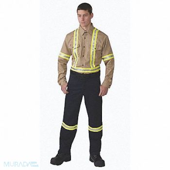 BIG BILL FR Collared Shirt 37-1/4in. Hi-Vis Gray, 38UG15