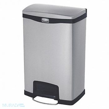 RUBBERMAID COMMERCIAL PRODUCTS Trash Can Rectangular 13 gal Black, 38UJ43