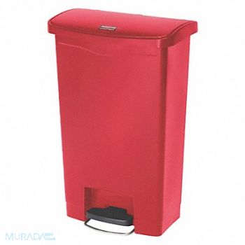 RUBBERMAID COMMERCIAL PRODUCTS Trash Can Rectangular 13 gal Red, 38UJ47