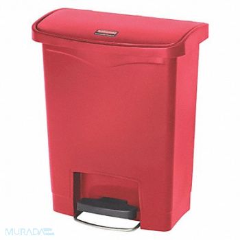 RUBBERMAID COMMERCIAL PRODUCTS J2232 Wastebasket Rectangular 8 gal Red, 38UJ49