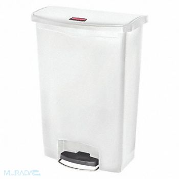 RUBBERMAID COMMERCIAL PRODUCTS J2230 Trash Can Rectangular 24 gal White, 38UJ51
