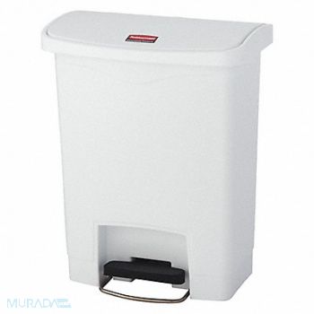 RUBBERMAID COMMERCIAL PRODUCTS J2232 Wastebasket Rectangular 8 gal White, 38UJ55