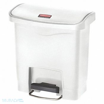 RUBBERMAID COMMERCIAL PRODUCTS Wastebasket Rectangular 4 gal White, 38UJ56
