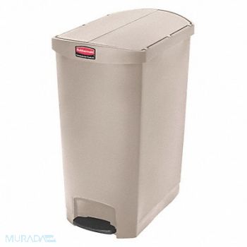 RUBBERMAID COMMERCIAL PRODUCTS Trash Can Rectangular 24 gal Beige, 38UJ57