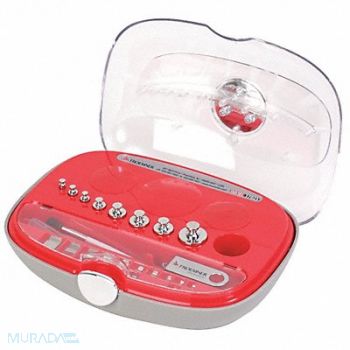 TROEMNER Weight Clndr/Leaf 50gto10mg Alum Class1, 38UR25