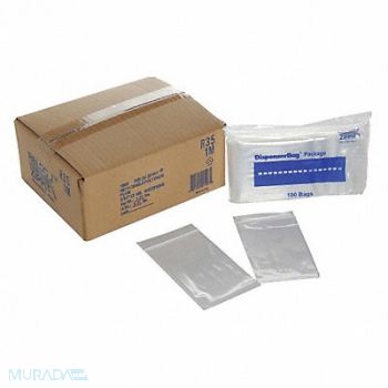 RELOC ZIPPIT Reclosable Poly Bag Zip Seal PK1000, 38UV34