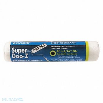 WOOSTER Paint Roller Cover 9 L 3/16 Nap Woven, 38UY08
