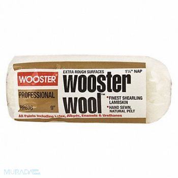 WOOSTER Paint Roller Cover 9 1-1/4 Nap, 38UY11