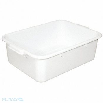 CRESTWARE H6052 Bus Tub White Polypropylene 7 in Height, 38UZ59