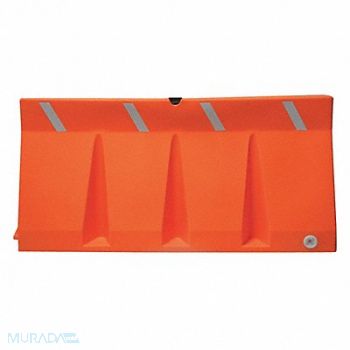GRAINGER APPROVED Polycade Traffic Barrier Orange 34inH, 38UZ88